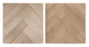 Estilo parquet espiga vs parquet de Punta Hungría.