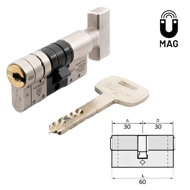 Cilindro MAG-01 30x30 Con Pomo HN