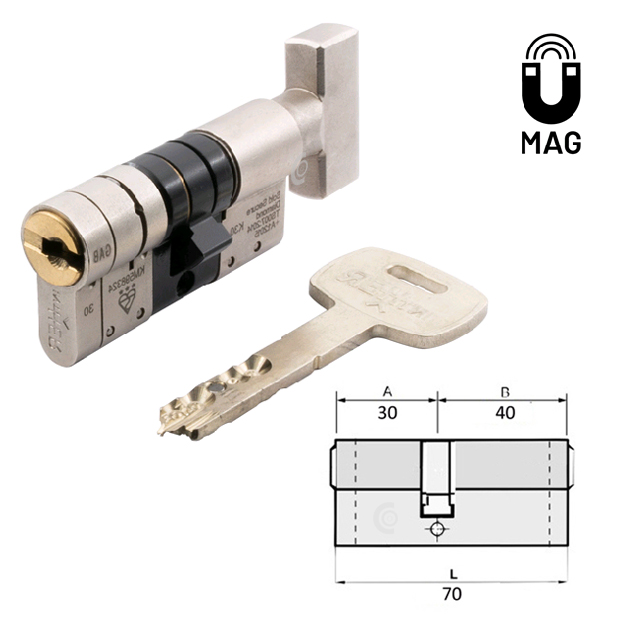 Cilindro MAG-01 30x40 Con Pomo HN