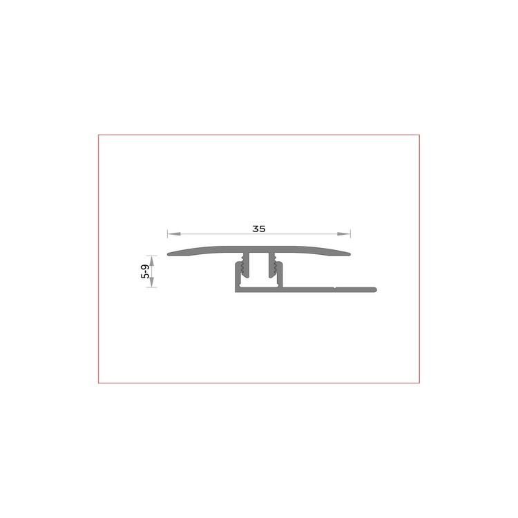 PERFIL MULTIFLIX DE ALUMINIO R511 - JUNTA DE DILATACIÓN - ACABADO: NEGRO 20