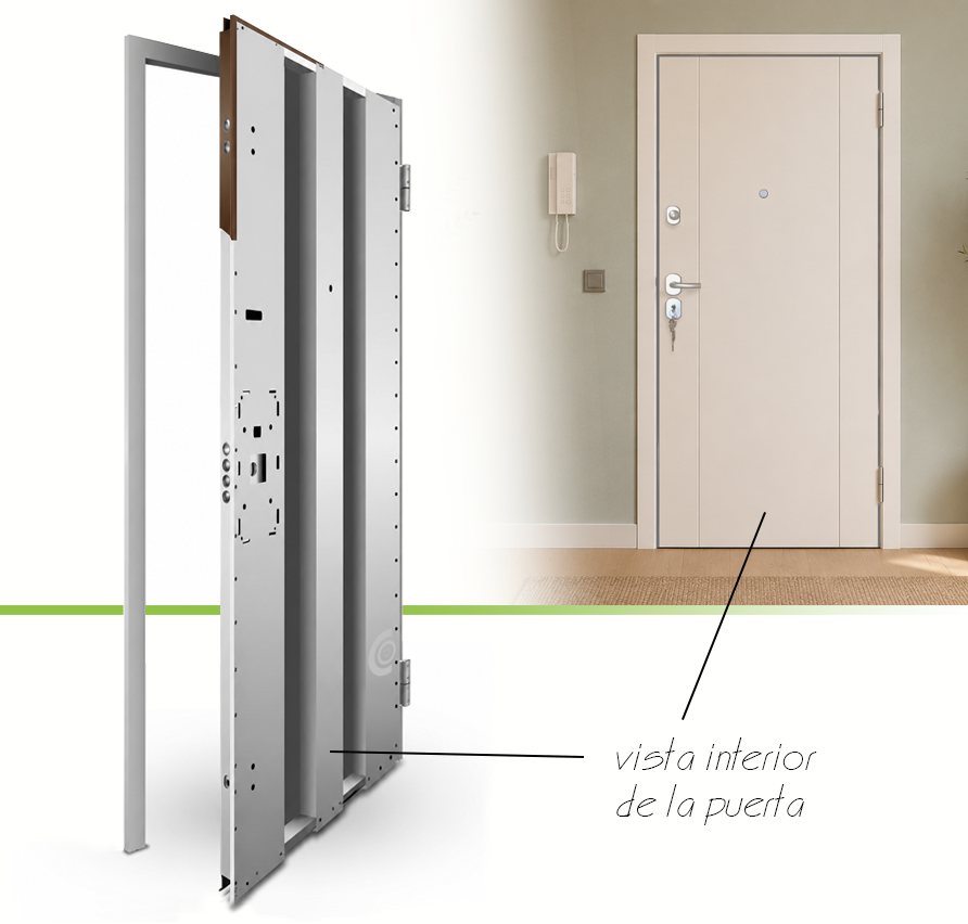 PUERTA ACORAZADA - LACADAS CONTEMPORANEAS - MODELO 1006 - BLANCO LACA