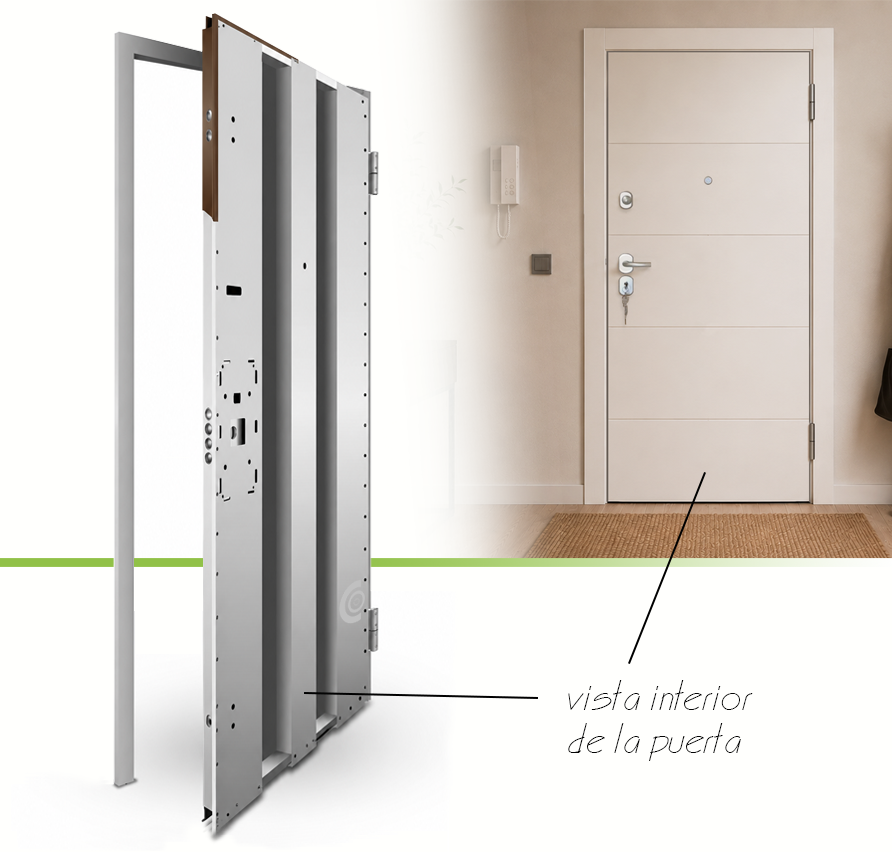 PUERTA ACORAZADA - LACADAS CONTEMPORANEAS - MODELO 2003 - BLANCO LACA