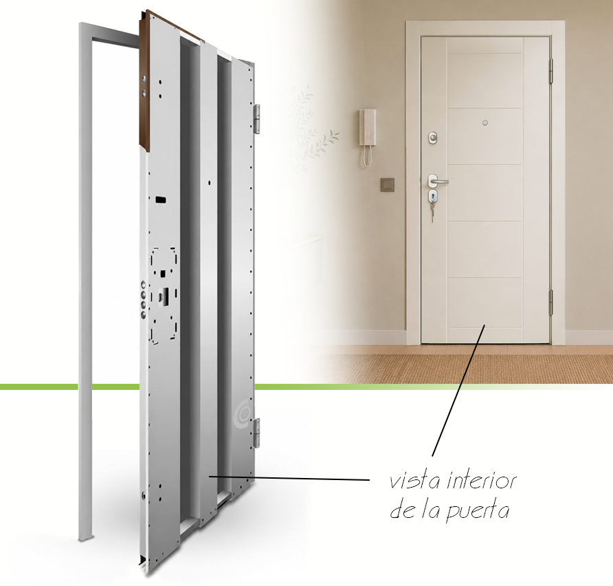 PUERTA ACORAZADA - LACADAS CONTEMPORANEAS - MODELO 2008 - BLANCO LACA