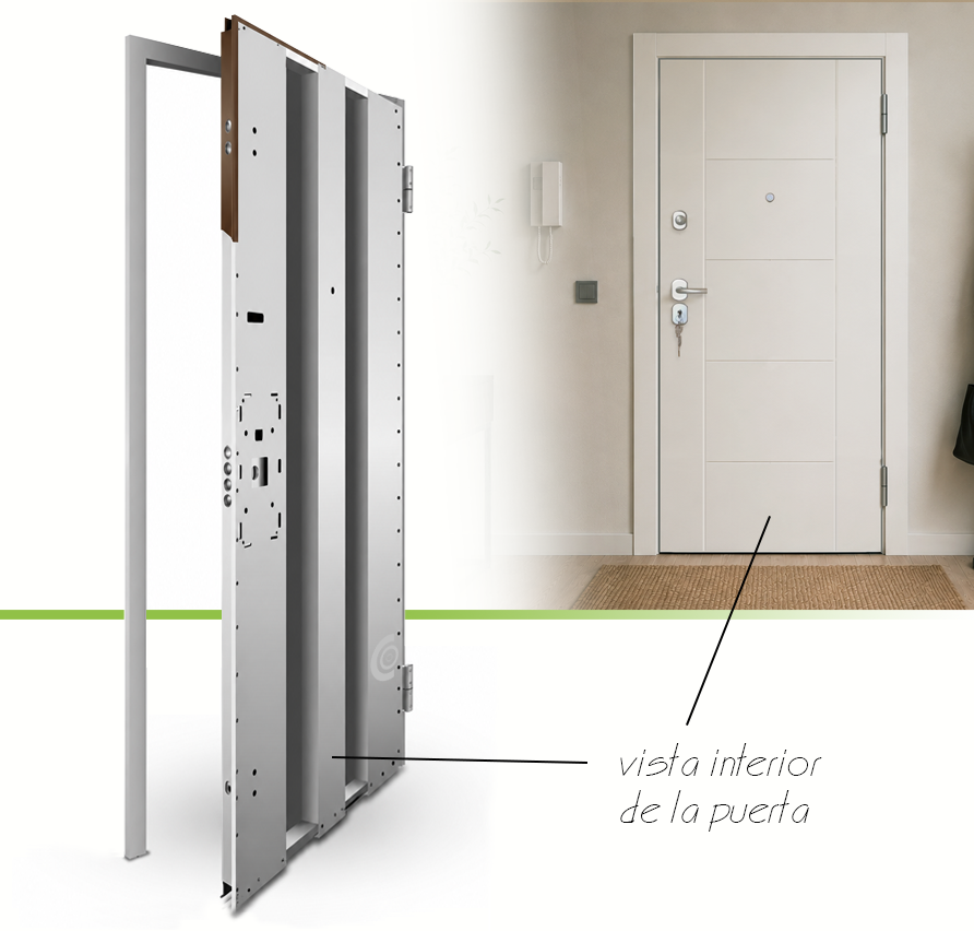 PUERTA ACORAZADA - LACADAS CONTEMPORANEAS - MODELO 2016 - BLANCO LACA