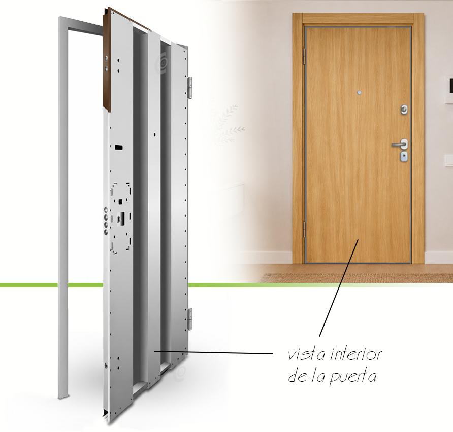 PUERTA ACORAZADA - LAMINADAS - MODELO G1000 - ROBLE PURE