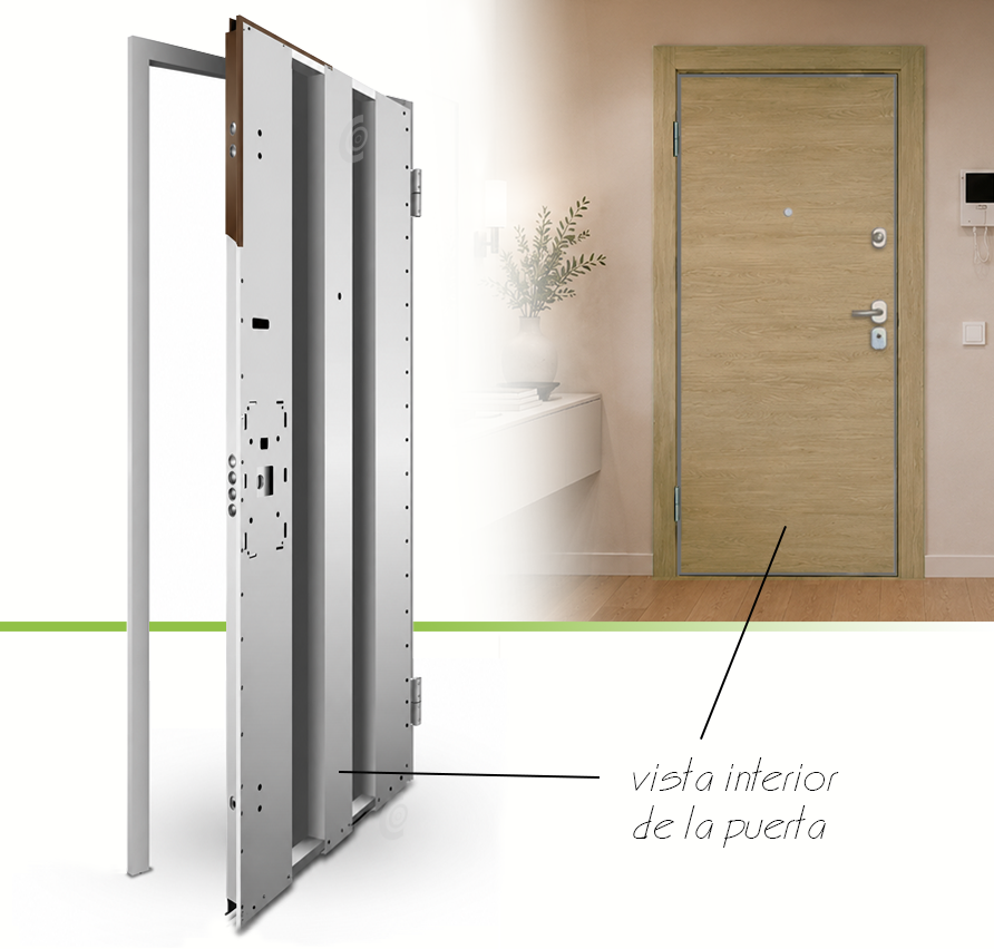 PUERTA ACORAZADA - LAMINADAS - MODELO X1000 - ROBLE URBAN