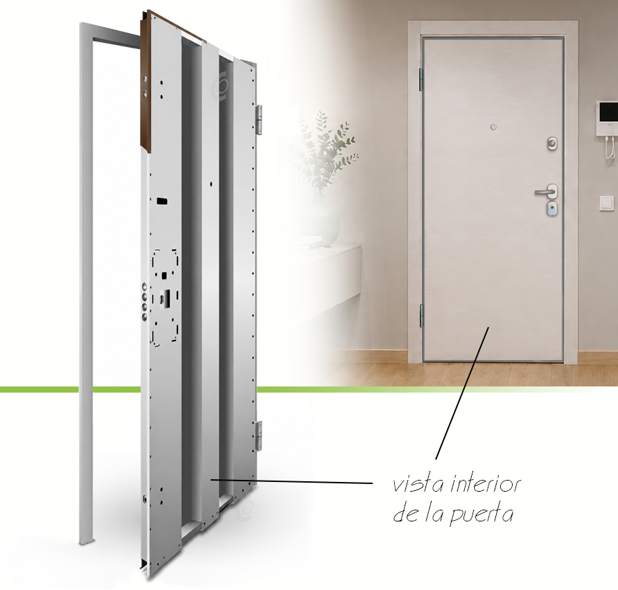 PUERTA ACORAZADA - LAMINADAS - MODELO X1000 - TALCUM