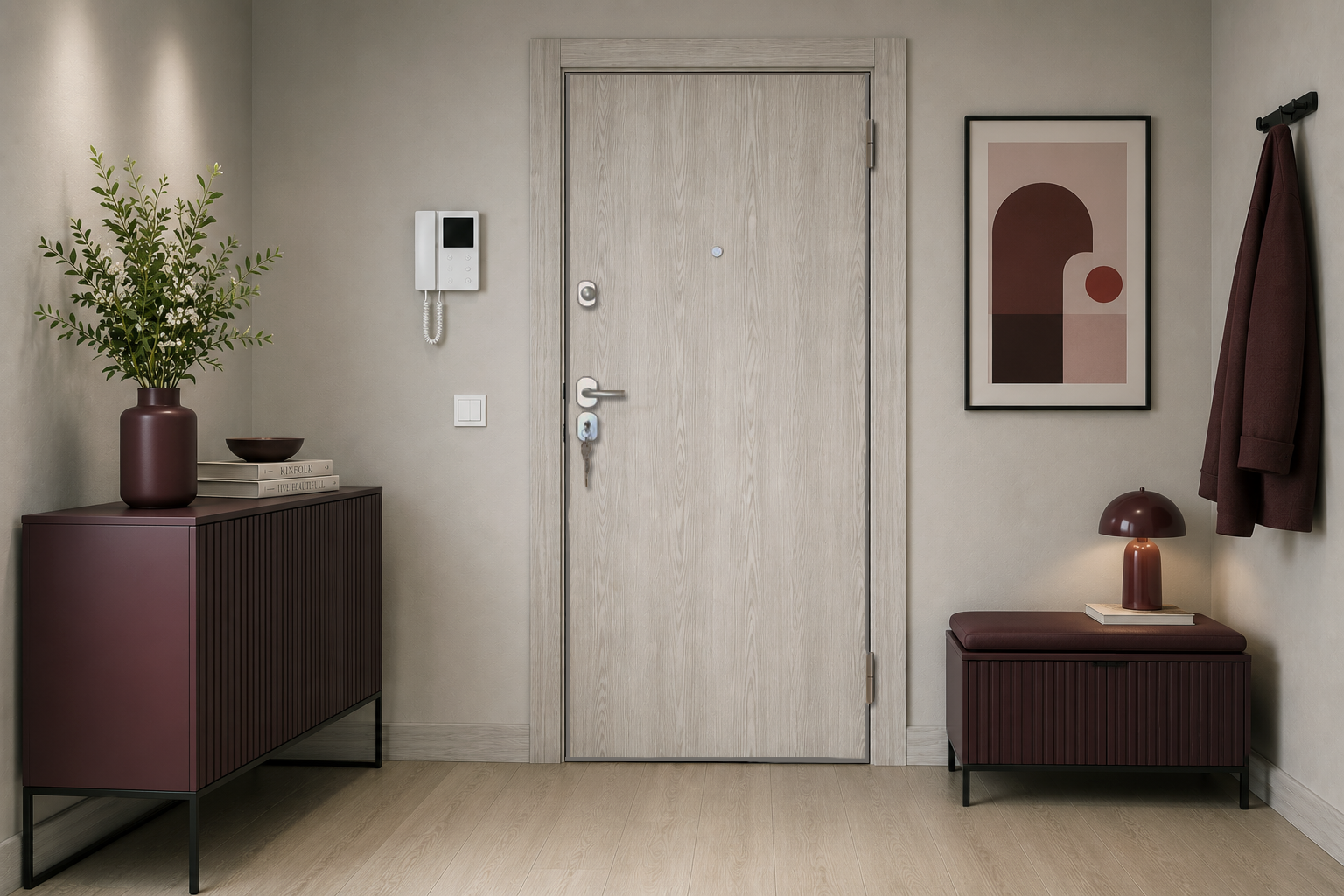 PUERTA ACORAZADA - VINILO 2D - MODELO G1000 - GLACIAR