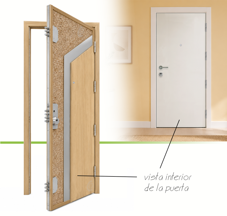 PUERTA BLINDADA - LACADAS CONTEMPORANEAS - MODELO 1000 - BLANCO LACA