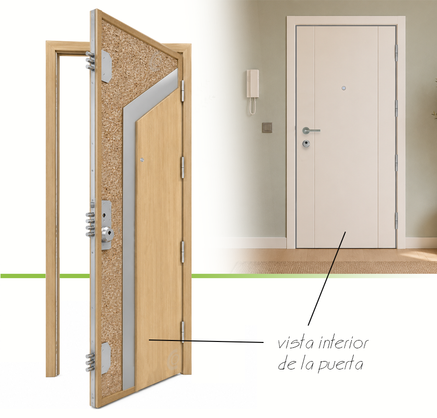 PUERTA BLINDADA - LACADAS CONTEMPORANEAS - MODELO 1006 - BLANCO LACA