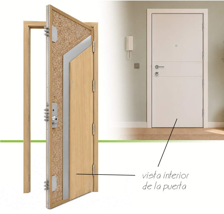 PUERTA BLINDADA - LACADAS CONTEMPORANEAS - MODELO 2001 - BLANCO LACA