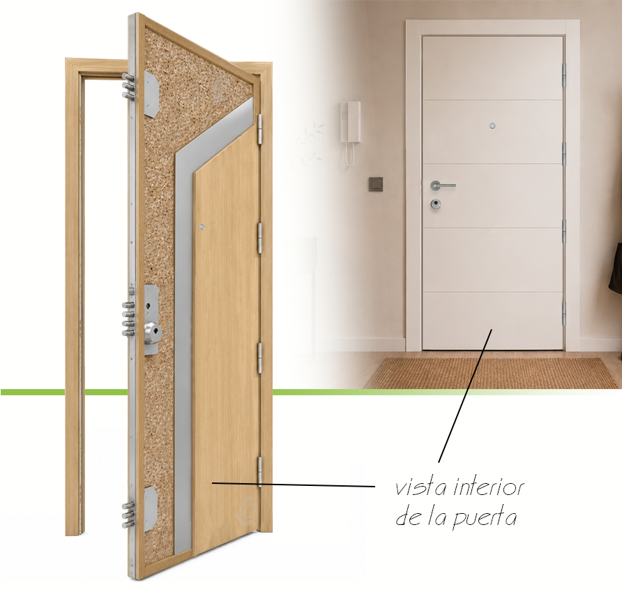 PUERTA BLINDADA - LACADAS CONTEMPORANEAS - MODELO 2003 - BLANCO LACA