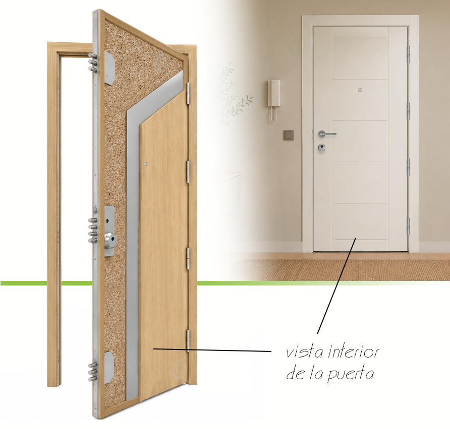 PUERTA BLINDADA - LACADAS CONTEMPORANEAS - MODELO 2008 - BLANCO LACA