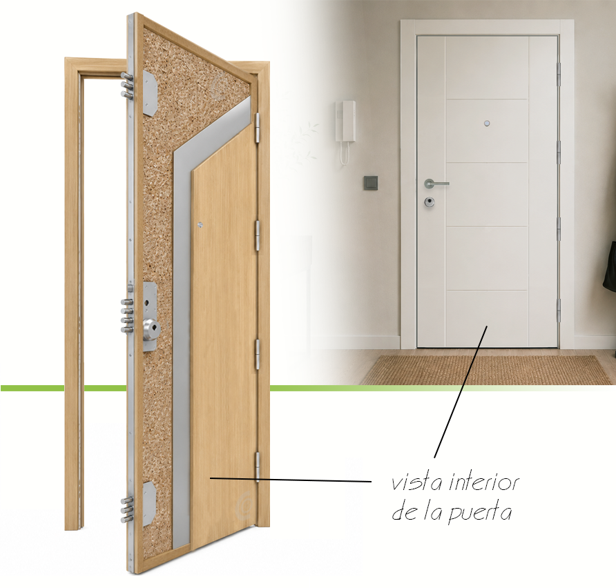 PUERTA BLINDADA - LACADAS CONTEMPORANEAS - MODELO 2016 - BLANCO LACA