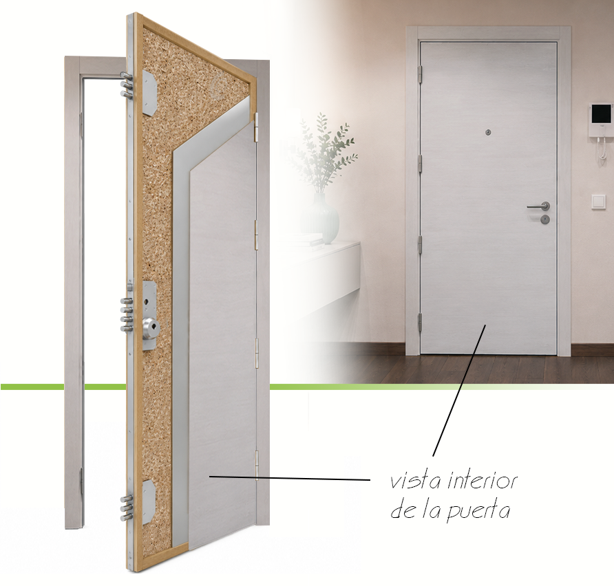 PUERTA BLINDADA - LAMINADAS - MODELO X1000 - TALCUM