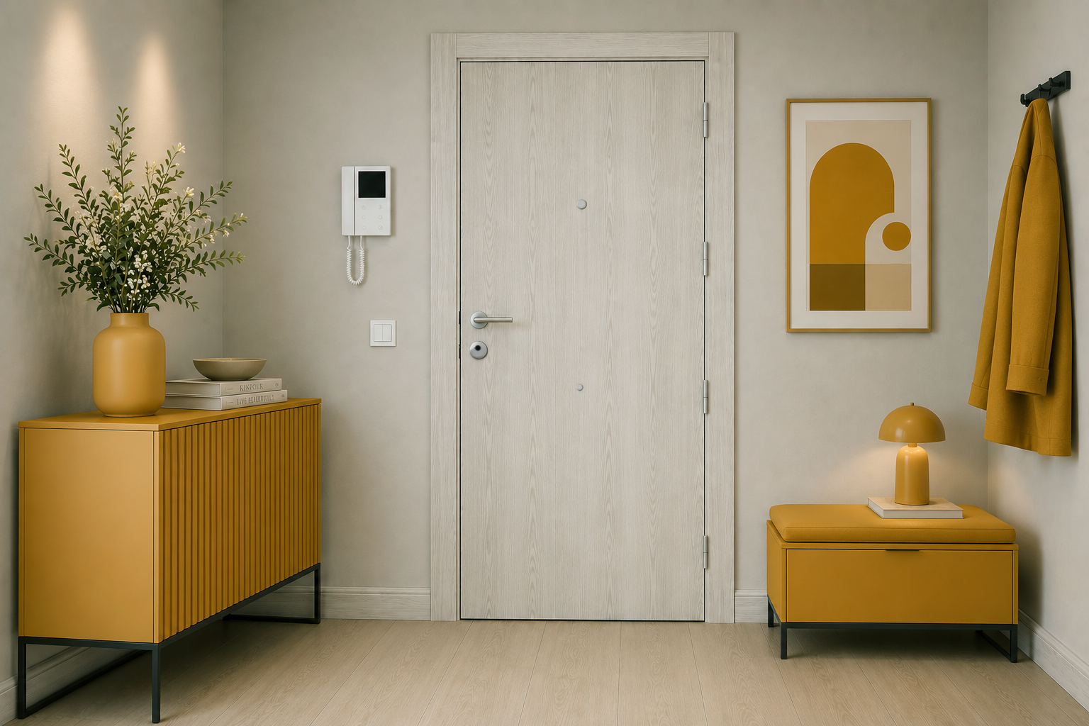 PUERTA BLINDADA - VINILO 2D - MODELO G1000 - GLACIAR