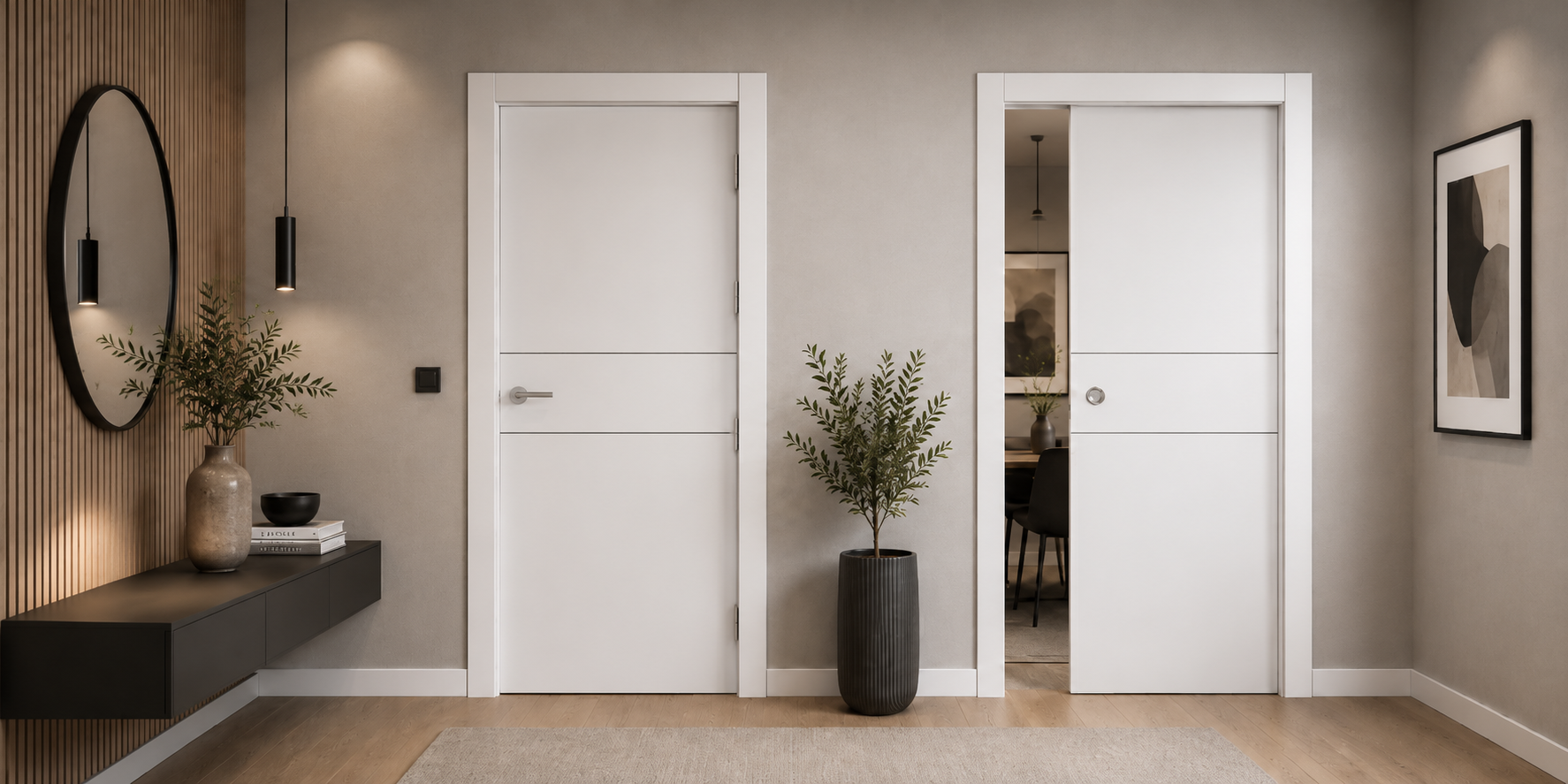 PUERTA PASO - LACADAS CONTEMPORANEAS - MODELO 2001 - BLANCO LACA