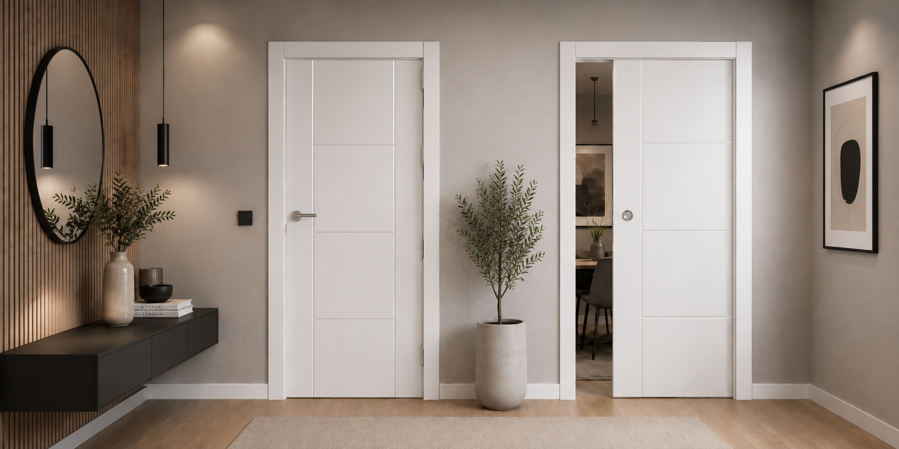 PUERTA PASO - LACADAS CONTEMPORANEAS - MODELO 2016 - BLANCO LACA