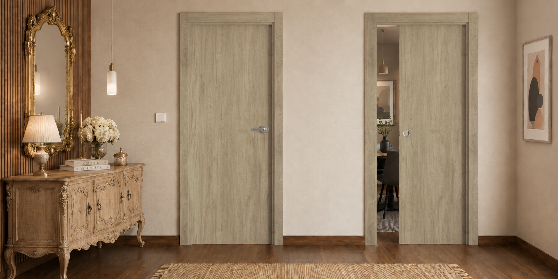 PUERTA PASO - LAMINADAS - MODELO G1000 - ROBLE URBAN