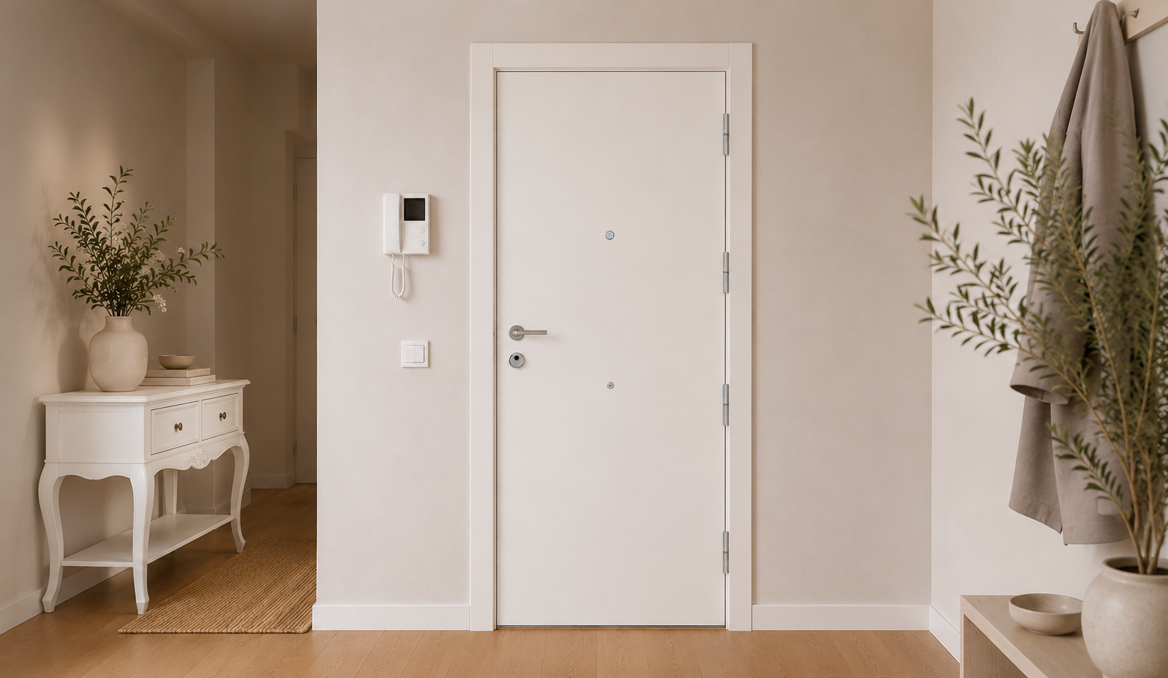 PUERTA MACIZA - LACADAS CONTEMPORANEAS - MODELO 1000 - BLANCO LACA