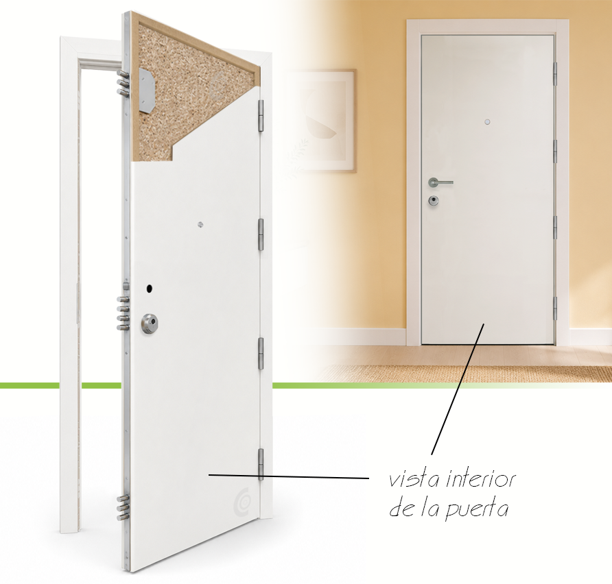 PUERTA MACIZA - LACADAS CONTEMPORANEAS - MODELO 1000 - BLANCO LACA