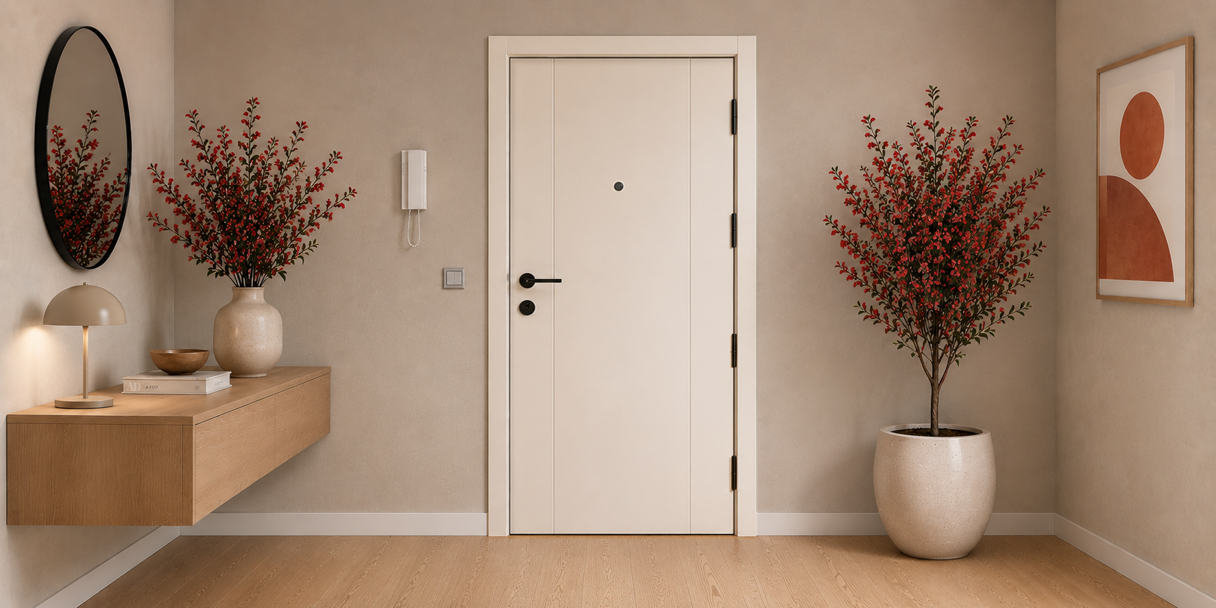 PUERTA MACIZA - LACADAS CONTEMPORANEAS - MODELO 1006 - BLANCO LACA