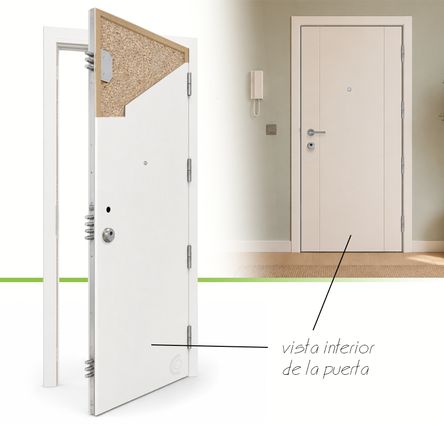 PUERTA MACIZA - LACADAS CONTEMPORANEAS - MODELO 1006 - BLANCO LACA