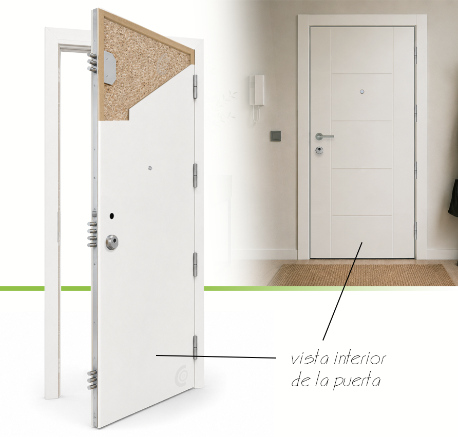 PUERTA MACIZA - LACADAS CONTEMPORANEAS - MODELO 2016 - BLANCO LACA