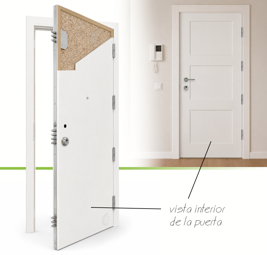 PUERTA MACIZA - LACADAS S8000 - MODELO 8003 - BLANCO LACA