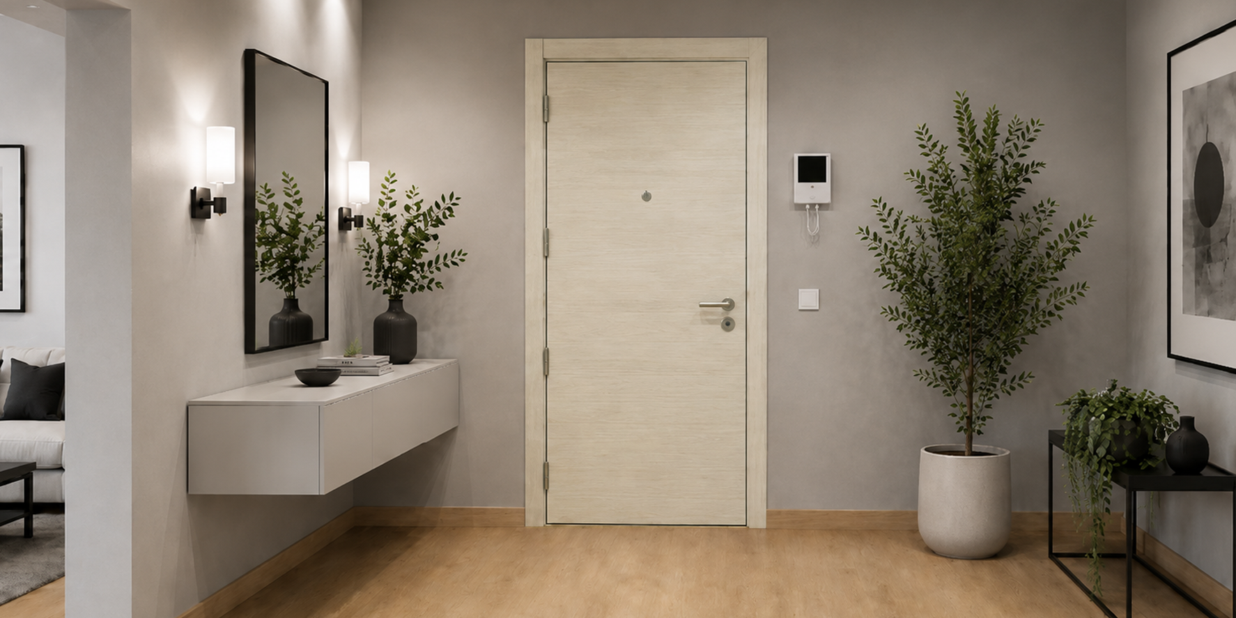 PUERTA MACIZA - LAMINADAS - MODELO X1000 - ROBLE ARENA
