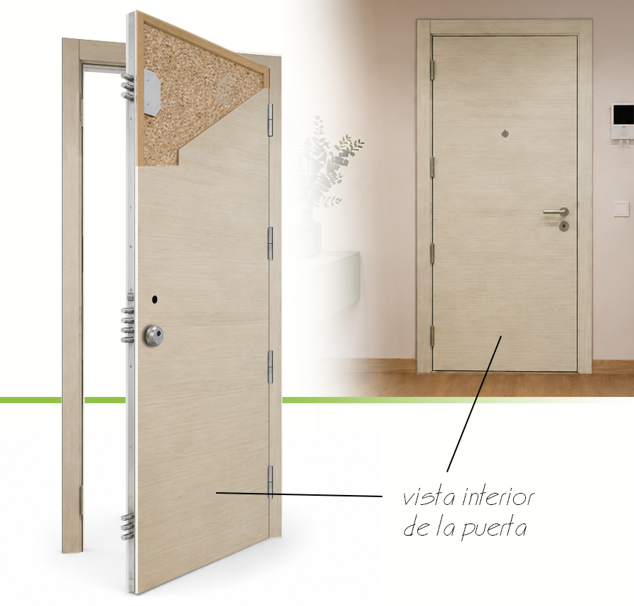 PUERTA MACIZA - LAMINADAS - MODELO X1000 - ROBLE ARENA