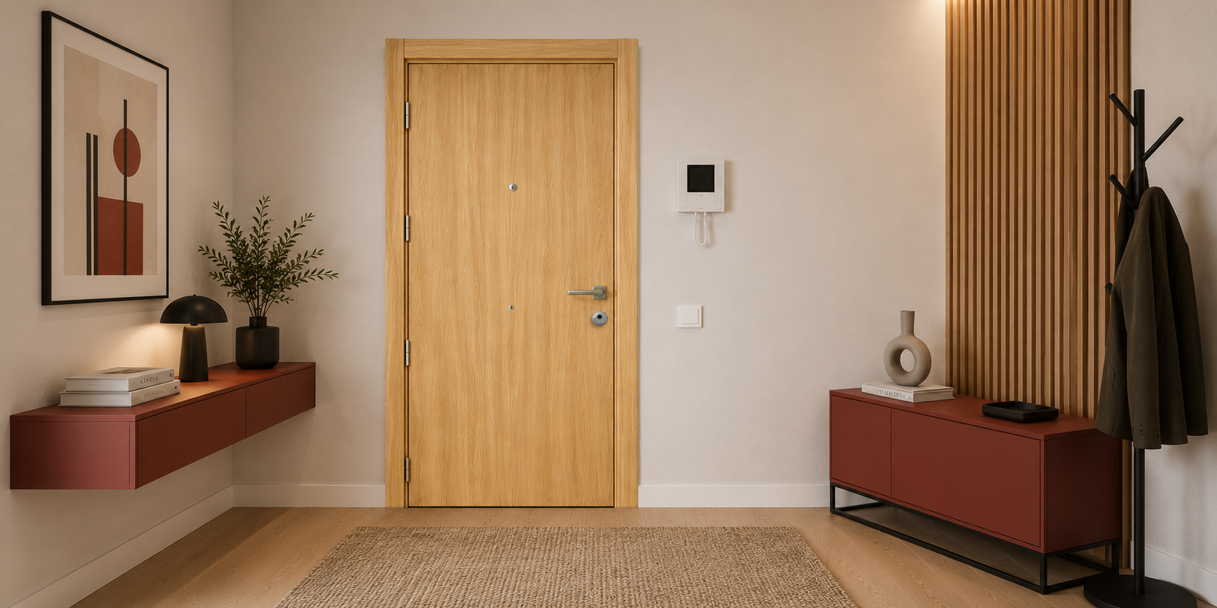 PUERTA MACIZA - LAMINADAS - MODELO G1000 - ROBLE PURE
