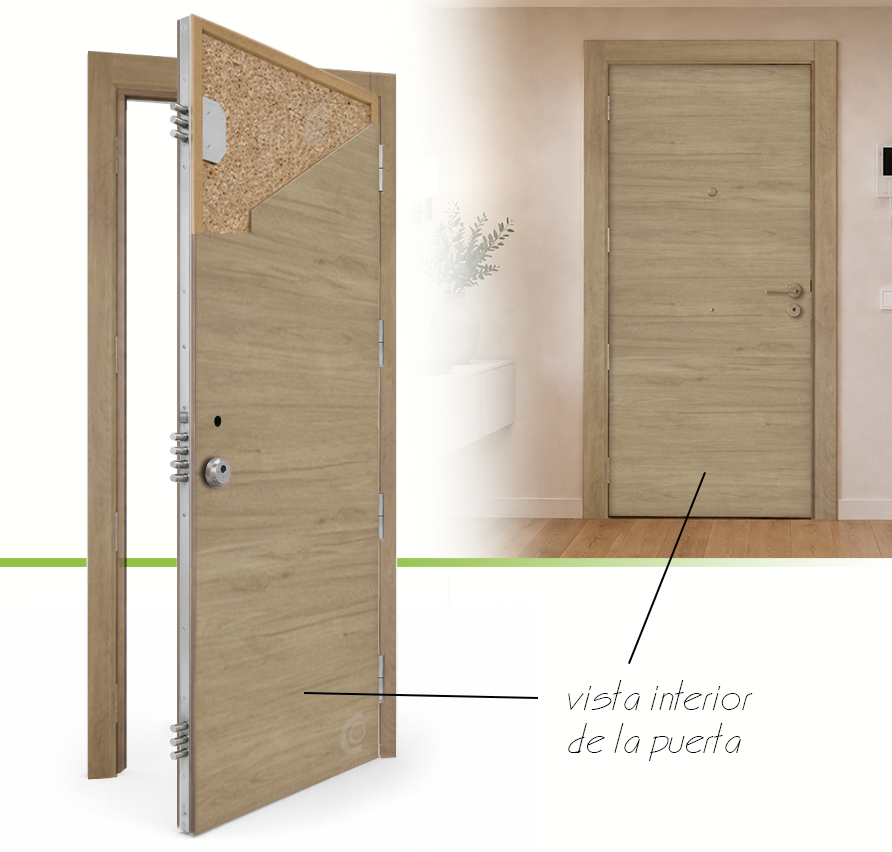 PUERTA MACIZA - LAMINADAS - MODELO X1000 - ROBLE URBAN