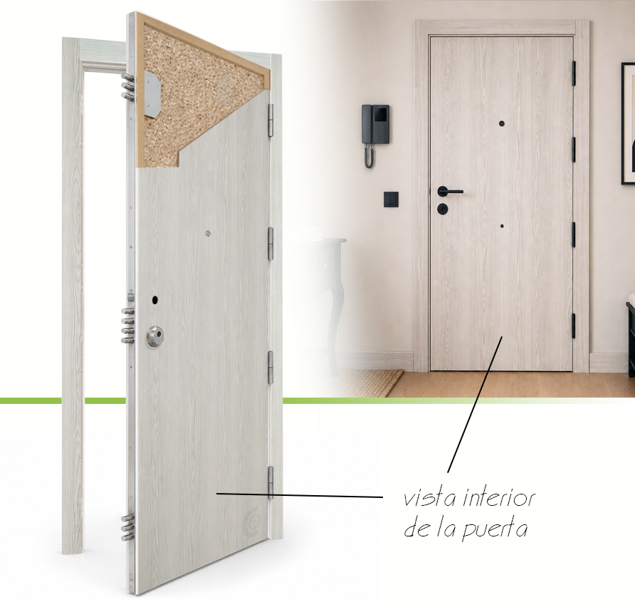 PUERTA MACIZA - VINILO 2D - MODELO G1000 - GLACIAR